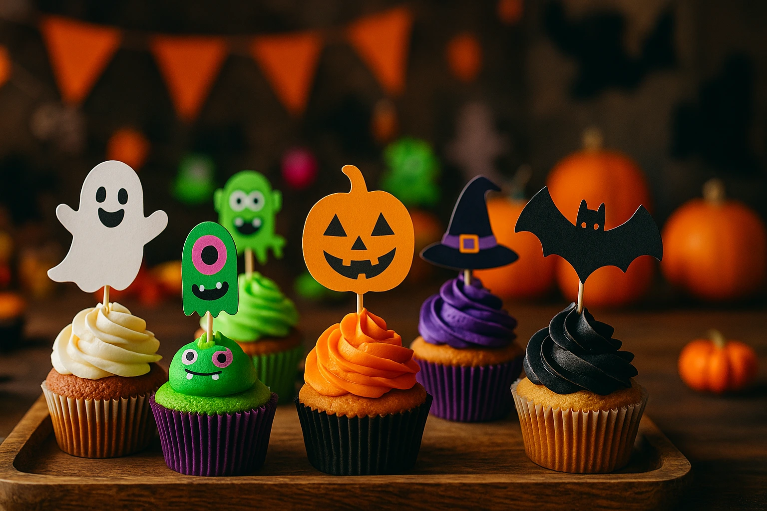Free Halloween printables for cupcakes